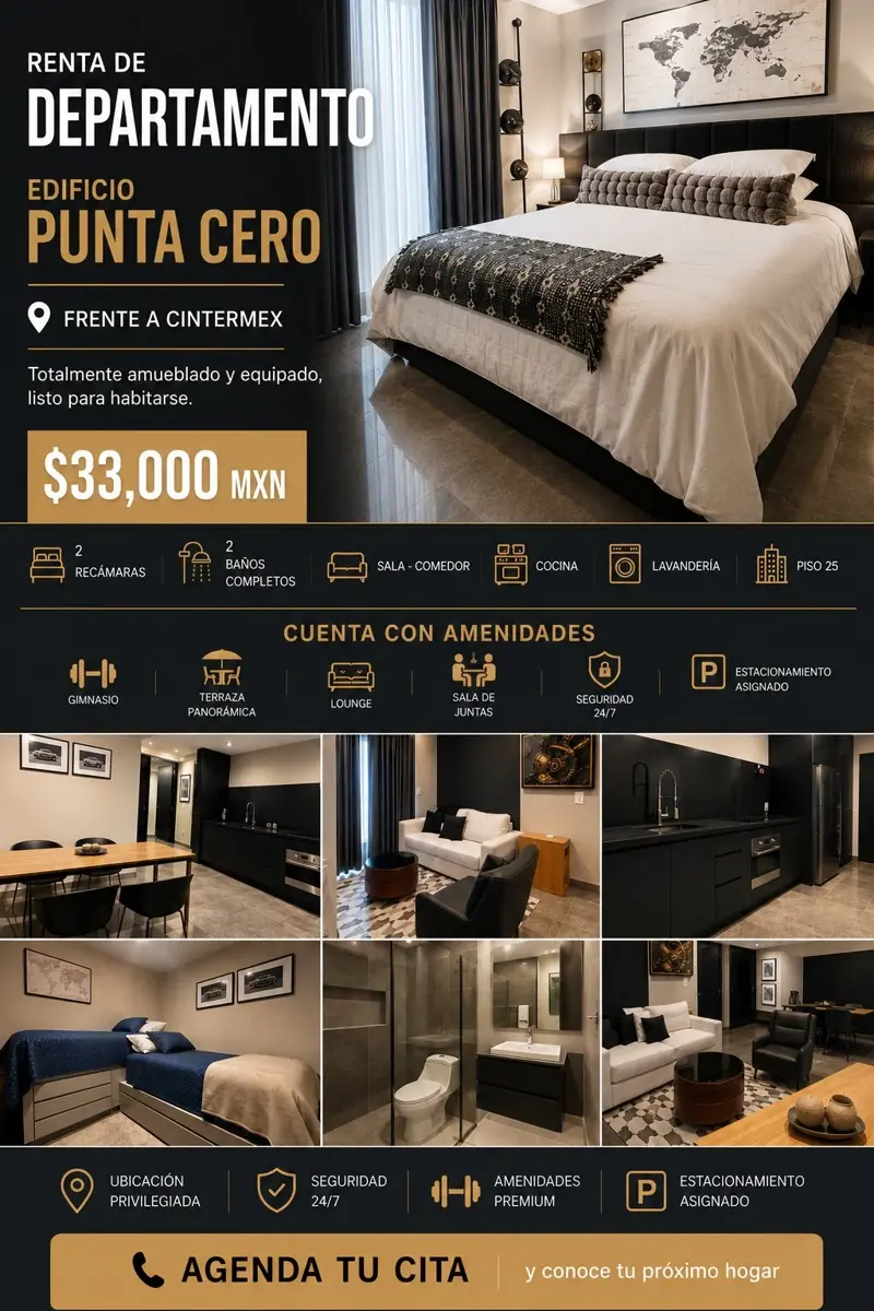 Departamento en renta en Monterrey Centro, Monterrey