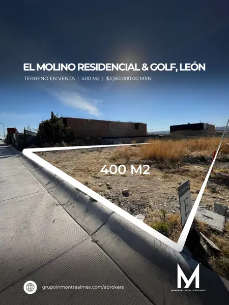 Terreno en venta en El Molino Residencial y Golf, León, Guanajuato