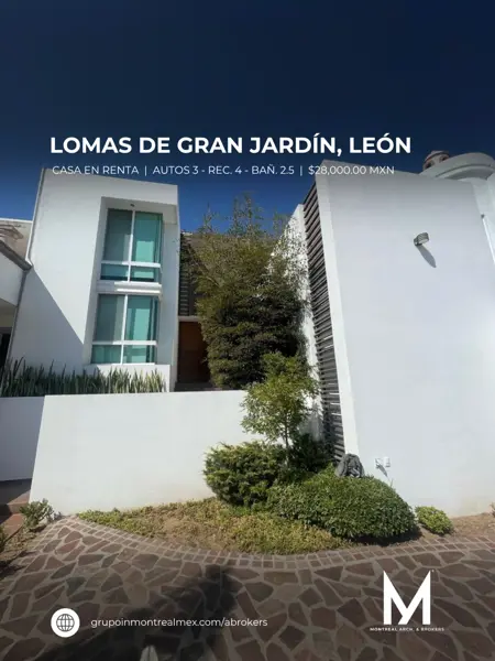 Casa en renta en Lomas de Gran Jardin, León, Guanajuato