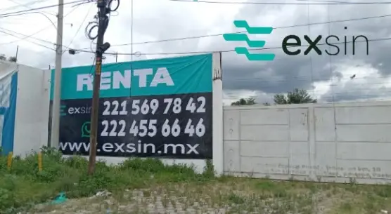 TERRENO EN RENTA A PIE DE CARRETERA FEDERAL TEHUACAN DE 1736 M2
