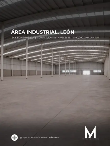 Bodega en renta en Área Industrial, León, Guanajuato