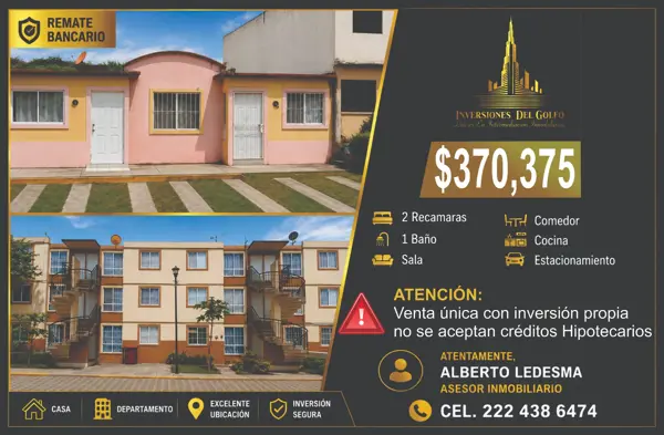 Oportunidad: Departamento en Preventa Judicial - Pueblo Nuevo, Coatzintla