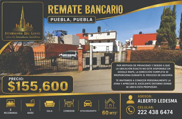 Casa en Remate Hipotecario en Lares de San Alfonso, Puebla