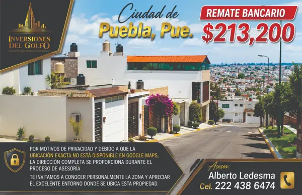 Casa en Oportunidad de Adjudicación en Real del Lago, Puebla
