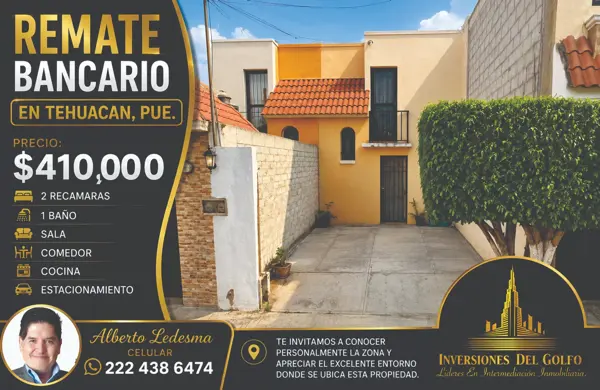 Oportunidad: Casa en Remate Hipotecario en Tehuacán, Puebla