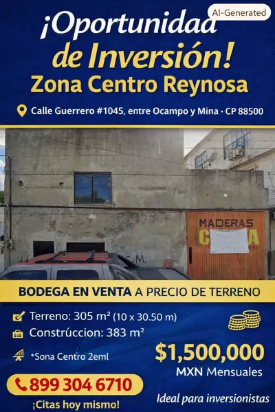Terreno en venta en Reynosa Centro, Reynosa — foto 2 de 2
