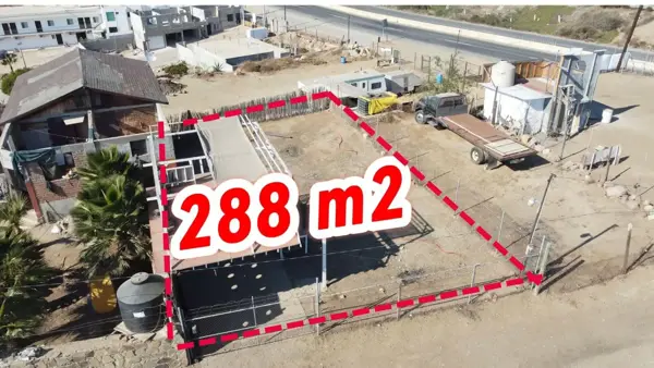 Terreno en venta con vista al mar cerca de Puerto Nuevo, Playas de Rosarito