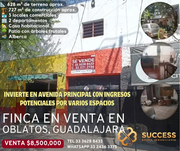 Finca en Venta – Oblatos, Guadalajara