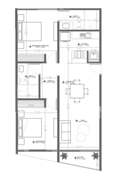 Departamento en venta en Temozon Norte, Mérida — foto 3 de 9