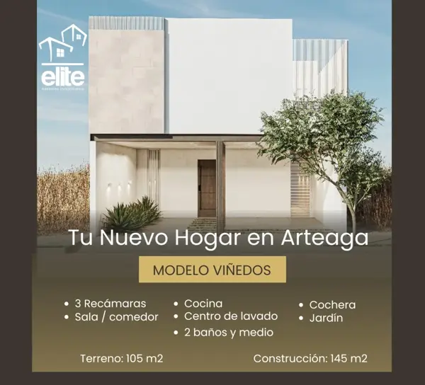 Casas nuevas en venta Fracc. Valle de Arteaga.