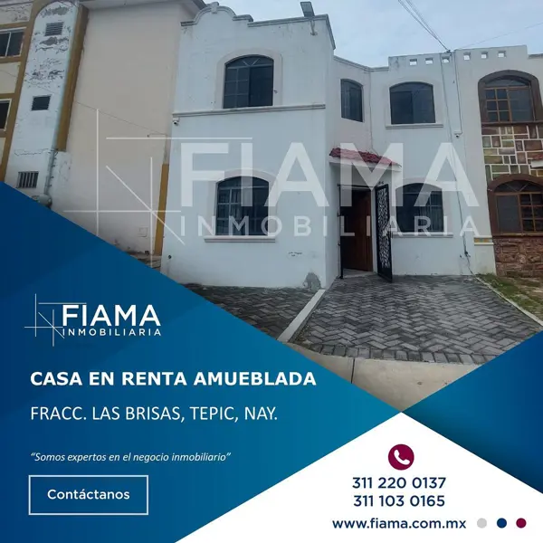 CASA AMUEBLADA EN RENTA EN FRACC. LAS BRISAS, TEPIC, NAYARIT. (F)