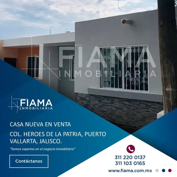 CASA NUEVA EN VENTA EN COL. HÉROES DE LA PATRIA, PUERTO VALLARTA, JAL. (LN)
