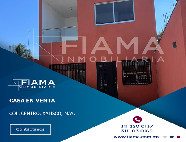 CASA CON TERRENO BARDEADO EN VENTA EN COL. CENTRO, XALISCO, NAYARIT. (EL))