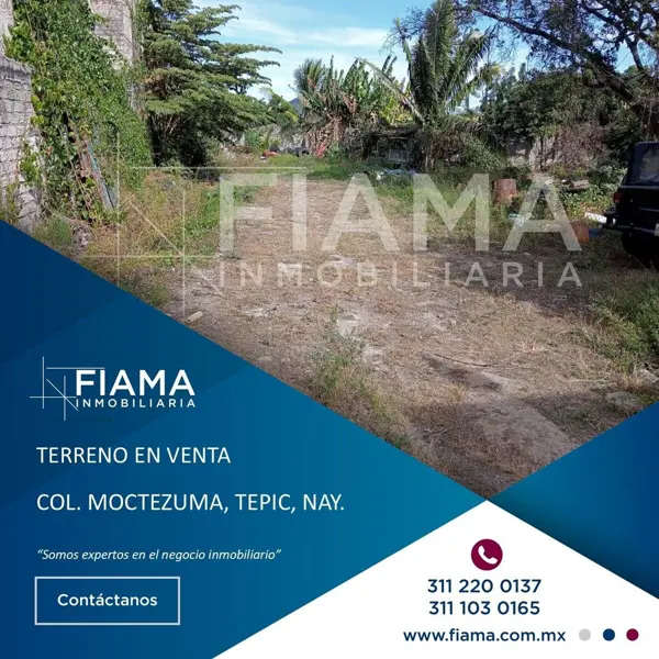 TERRENO IDEAL PARA INVERSIONISTAS O DESARROLLADORES EN COL. MOCTEZUMA, TEPIC.(G)