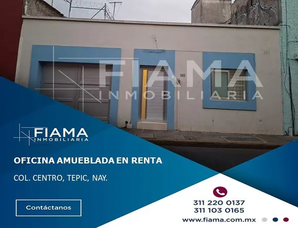 OFICINA AMUEBLADA EN RENTA EN COL. CENTRO, TEPIC, NAYARIT. (EN) OFICINA AMUEBLADA EN RENTA EN COL. CENTRO, TEPIC, NAYARIT. (EN)