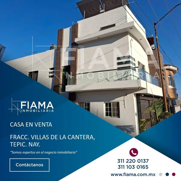 CASA EN VENTA FRACC. VILLAS DE LA CANTERA, TEPIC, NAY. (LN)