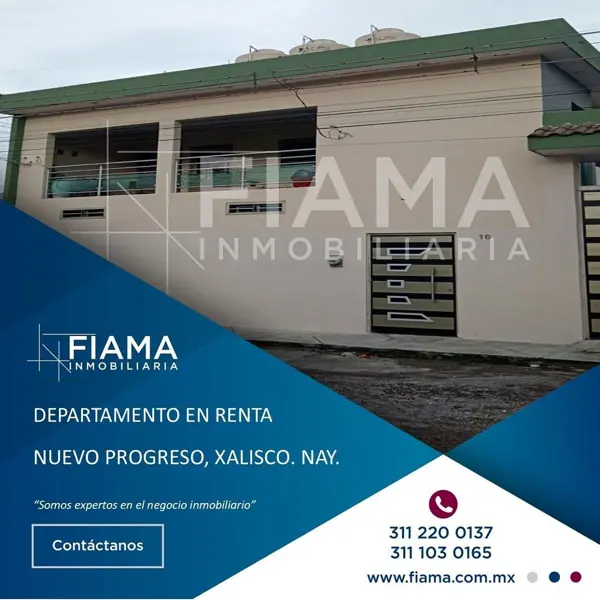 DEPARTAMENTO EN RENTA EN COL. NUEVO PROGRESO, XALISCO, NAY. (I)