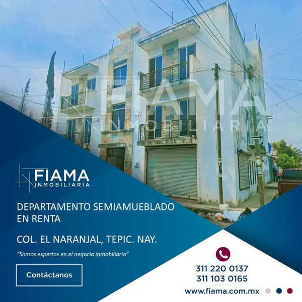 Departamento Semi Amueblado en Renta Col. el Naranjal, Tepic, Nay. (en) — foto 1 de 9