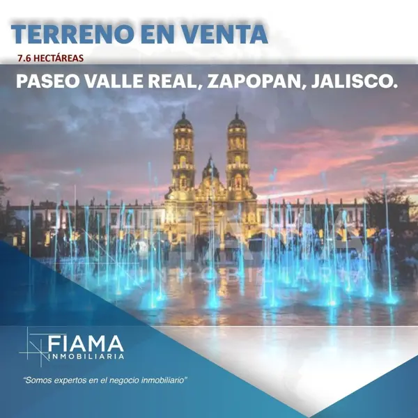 TERRENO EN VENTA PASEO VALLE REAL, ZAPOPAN,JAL.