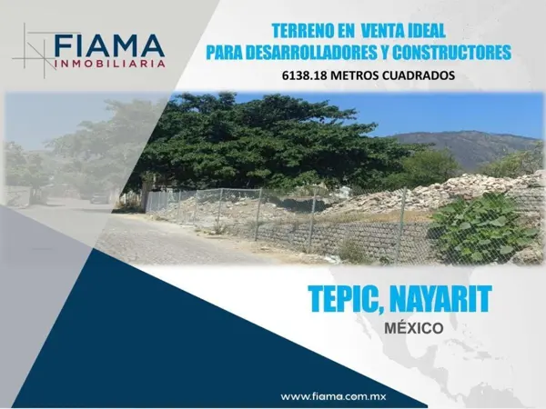 TERRENO EN VENTA COL. PEÑITA, TEPIC, NAYARIT.