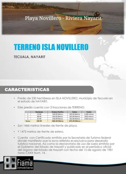 TERRENO EN VENTA EN ISLA NOVILLERO $73,600,000