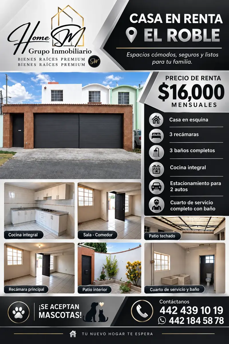 Casa en renta en El Roble, Corregidora — foto 1 de 12