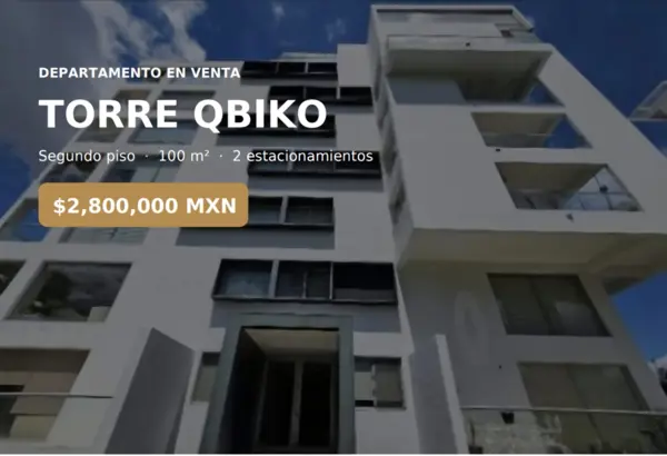 Se vende Departamento En Torre QBIKO
