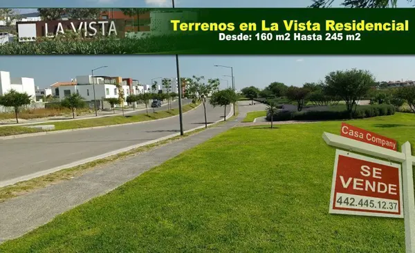 Venta de Terrenos en La Vista Residencial, Desde 160 m2, Alberca, Seguridad 24.7 — foto 1 de 5