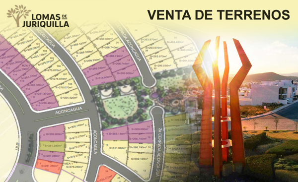 Venta deTerrenos en Lomas de Juriquilla, en Esquinas y Área verde, desde 250 m2