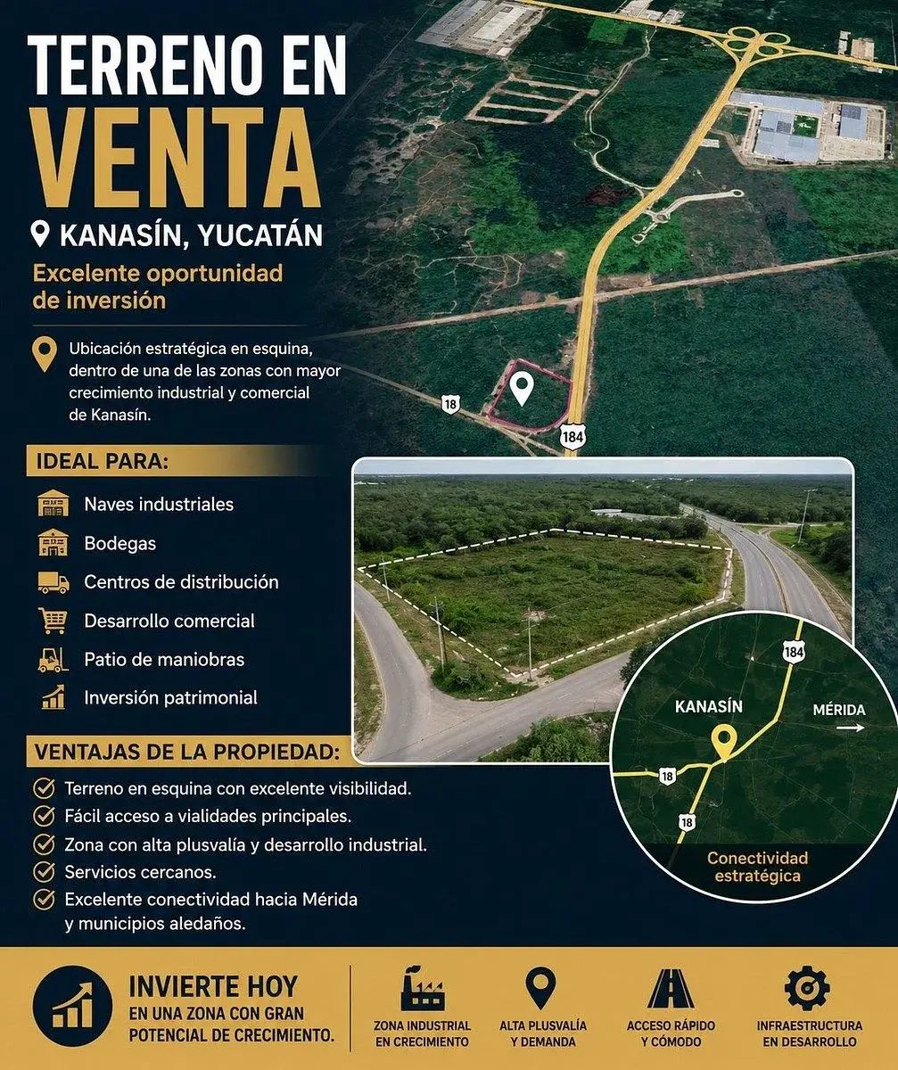 Terreno en venta en Kanasin, Kanasín — foto 1 de 5