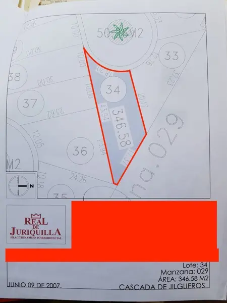 Se Vende Terreno en REAL DE JURIQUILLA de 346.58 m2, SUPER TERRENO!! — foto 1 de 6