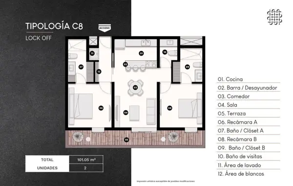 Departamento en venta en Santa Gertrudis Copo, Mérida — foto 3 de 50