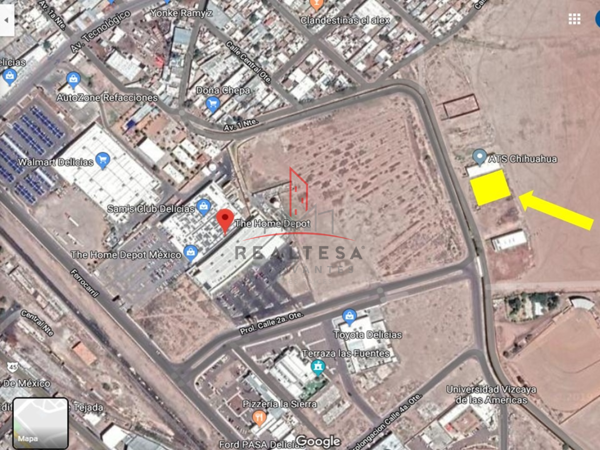 Terreno Comercial Venta Sector Oriente Delicias Chih 7,400,000 Indter RGC