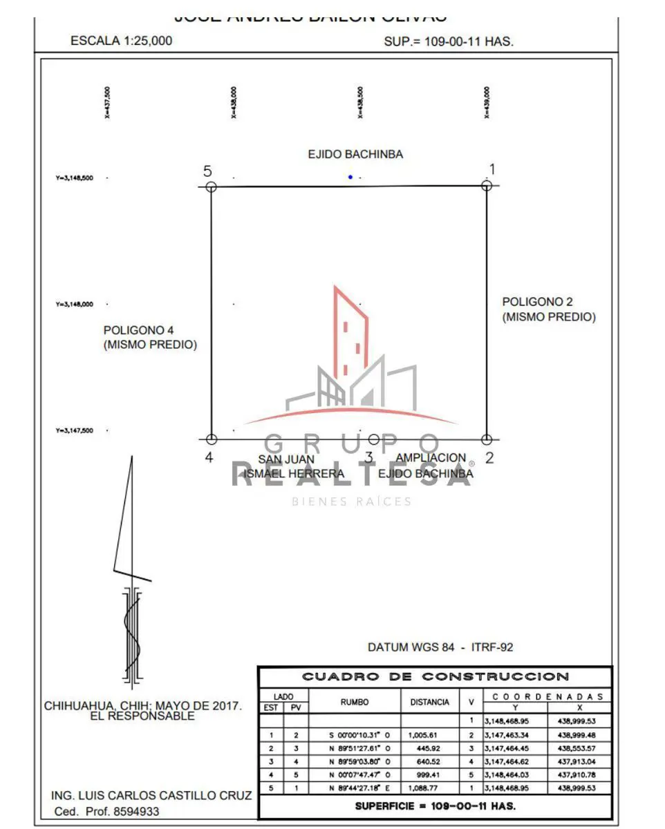 Terreno en venta en 1ro de Mayo, Rosales