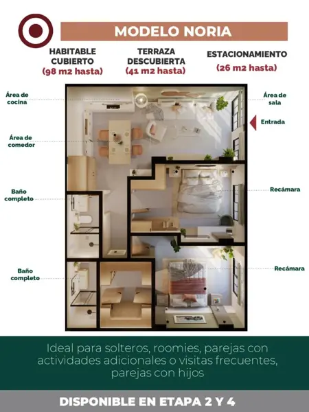 DEPARTAMENTO EN VENTA INT. 304, SAN JUAN DE GUADALUPE, SAN LUIS POTOSI, S.L.P.