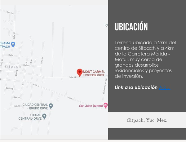Terreno en venta en Sitpach, Mérida — foto 2 de 4