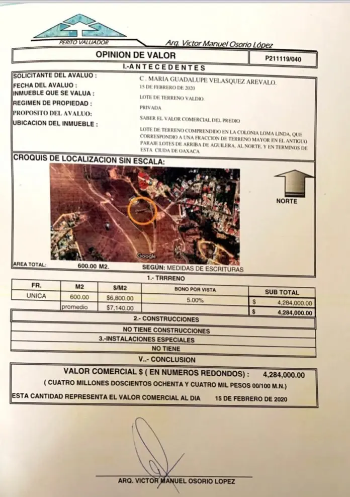 Terreno en venta en Loma Linda, Oaxaca de Juárez — foto 1 de 2