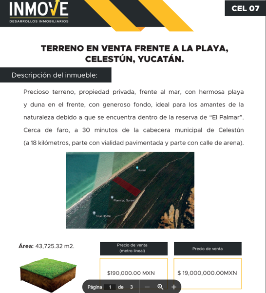 Terreno en venta en El Palmar, Celestún — foto 3 de 4