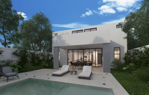 Venta de casa Modelo 279 |Temozón Norte | Doble altura, sala de TV y 3 recámaras