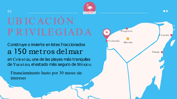 Lotes semi urbanizados en venta Celestún, entrega inmediata