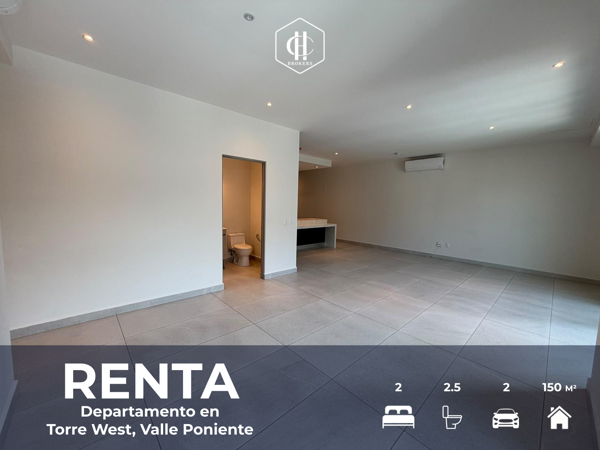 RENTA | Departamento en Torre West, Valle Poniente