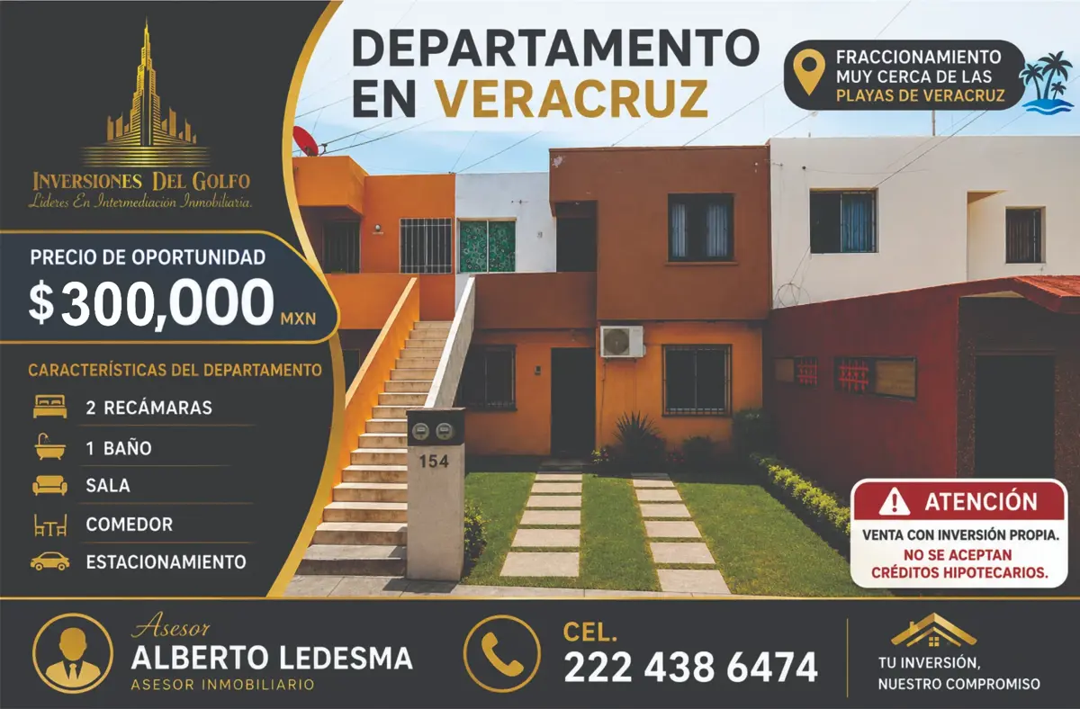 Departamento en venta en Oasis, Veracruz — foto 1 de 16