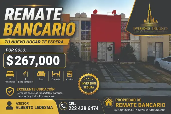 Casa en remate en Galaxia la Calera, Puebla, Puebla