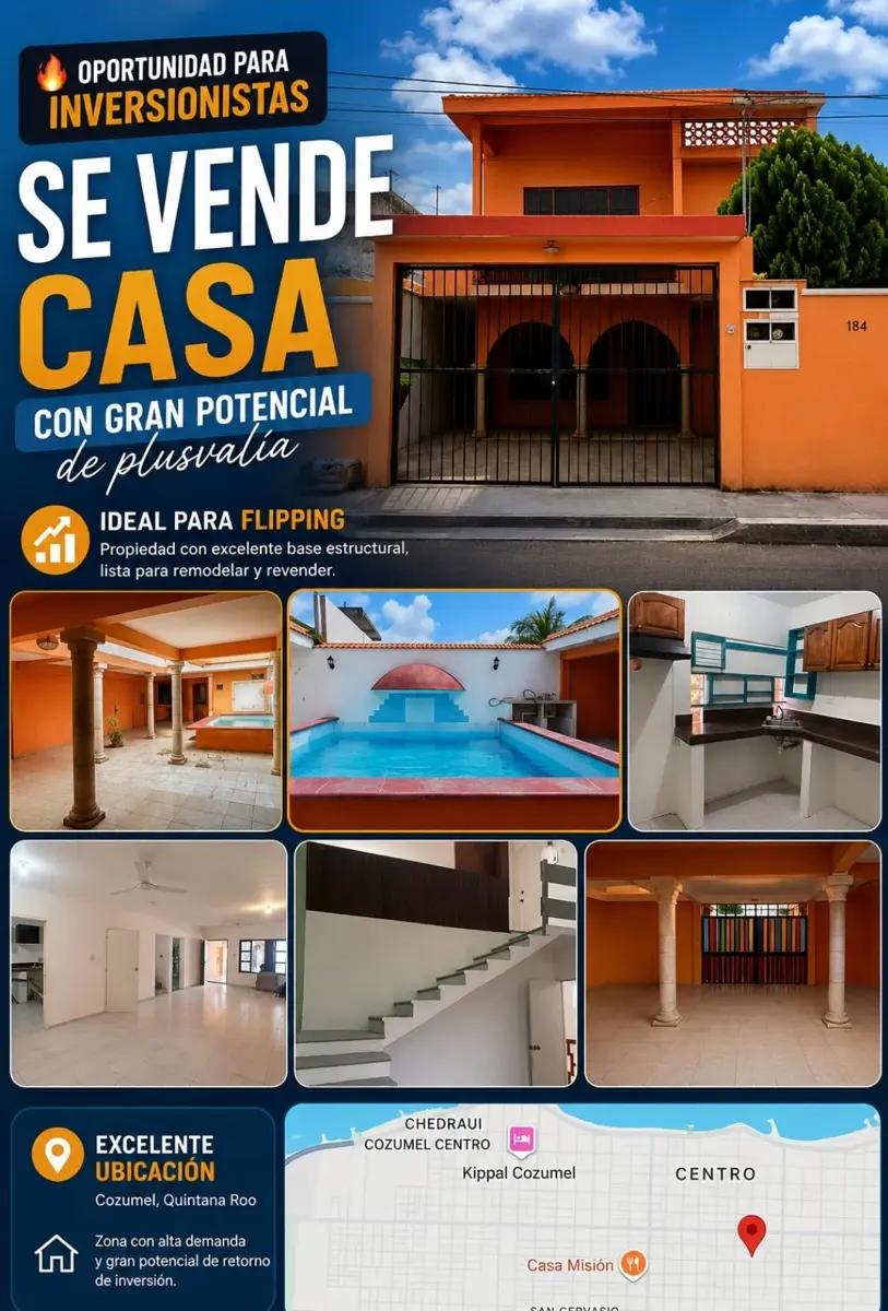 Casa en venta en Emiliano Zapata, Cozumel — foto 1 de 17
