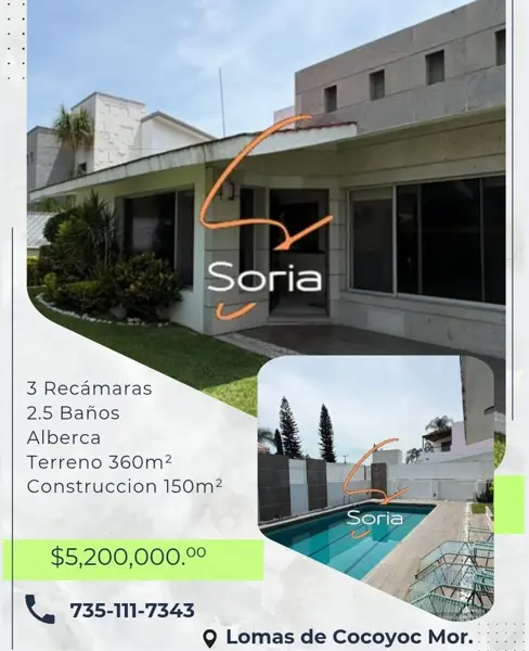 CASA DE UN SOLO NIVEL EN LOMAS DE COCOYOC