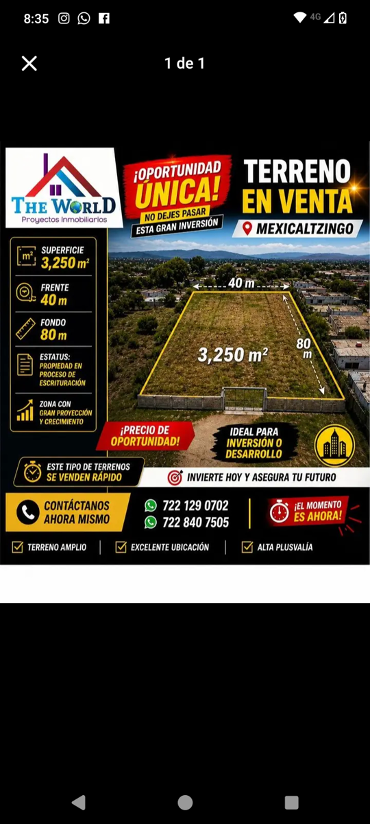 Terreno en venta en San Isidro, Mexicaltzingo
