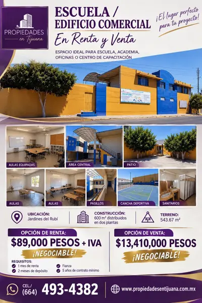 EDIFICIO COMERCIAL EN RENTA EN JARDINES DEL RUBI TIJUANA