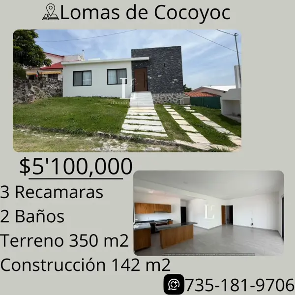 Casa en venta en Lomas de Cocoyoc, Atlatlahucan, Morelos