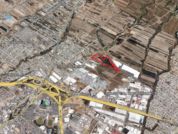Predio ubicado en CORREDOR INDUSTRIAL LA RESURRECCIÓN. 
Predio de casi 42,000 metros cuadrados.