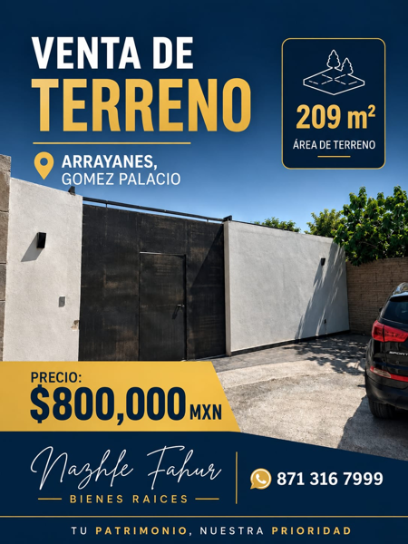 Terreno en venta en Los Arrayanes, Gómez Palacio, Durango